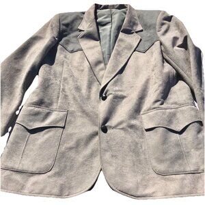VTG Pioneer Wear Blazer Western Jacket Rockabilly Sport Coat Silv 573 Men’s 46 L